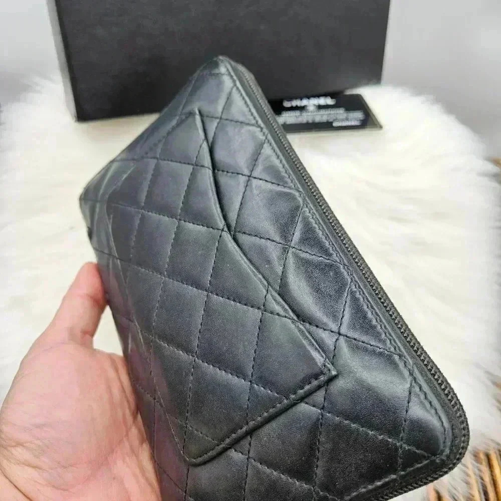 Chanel  Black Quilted Leather Cambon Ligne Zippy Organizer Wallet - Picture 7 of 15